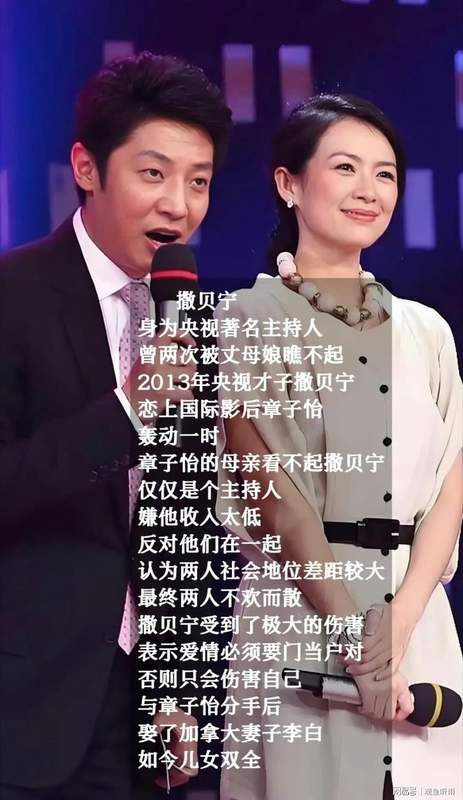 收入鸿沟与价值错位:撒贝宁与章子怡情感破裂的技术复盘 娱乐新闻